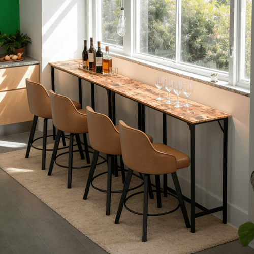 Zimtown long pub table - long,