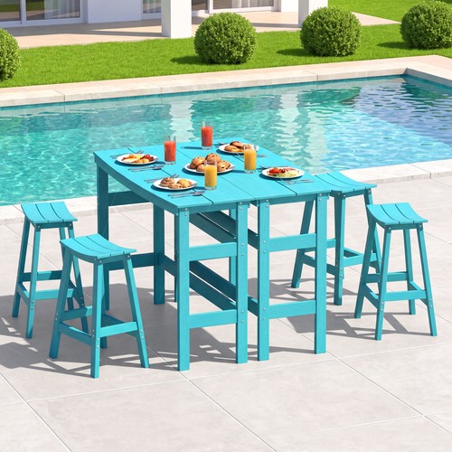 Patio bar set long - bar, height