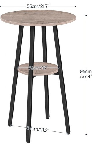 High top bar table - bar, w/
